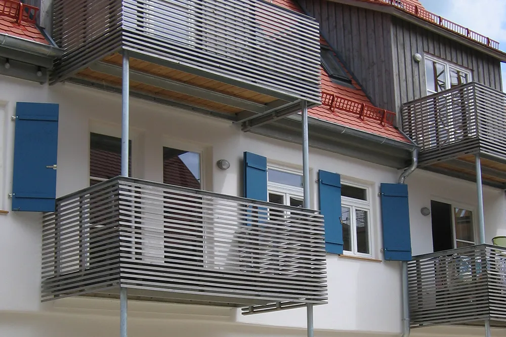 Edelstahl haus Balkone und Geländer